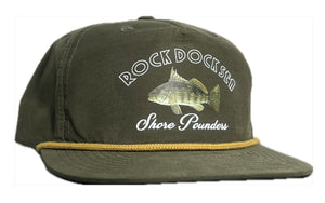 Rock Dock Sea (Spotted Bay Bass)  Shore Pounders UPF 50 Cap